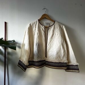Zara quilted embroidered jacket